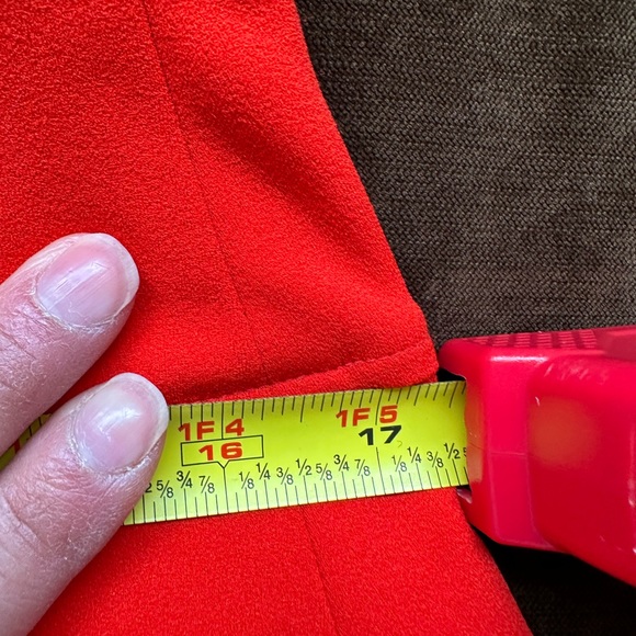 Tommy Hilfiger Bright Red Midi Sleeveless Dress SZ 8 Zipper In Back with Symbol - Picture 12 of 12